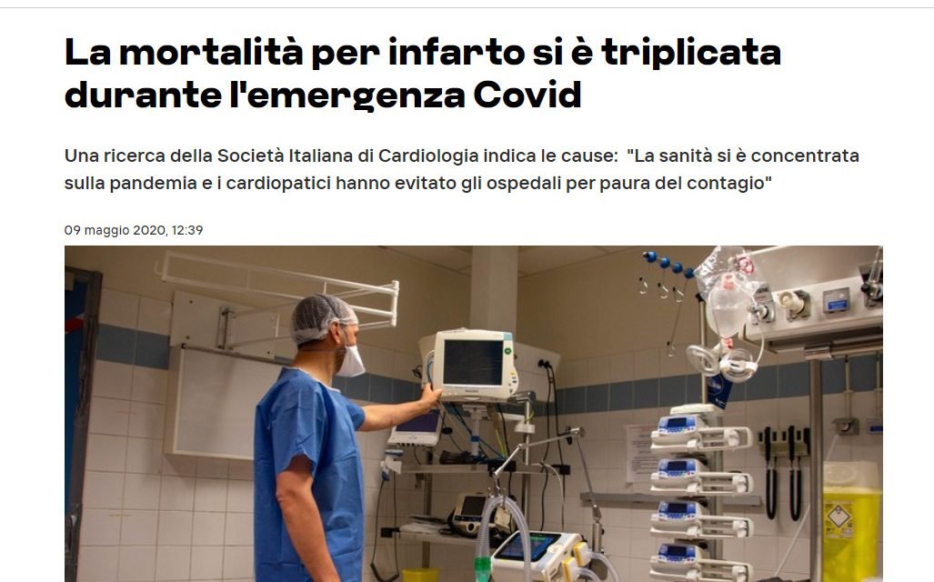 Infarto e tumore battono Covid 10 a 0