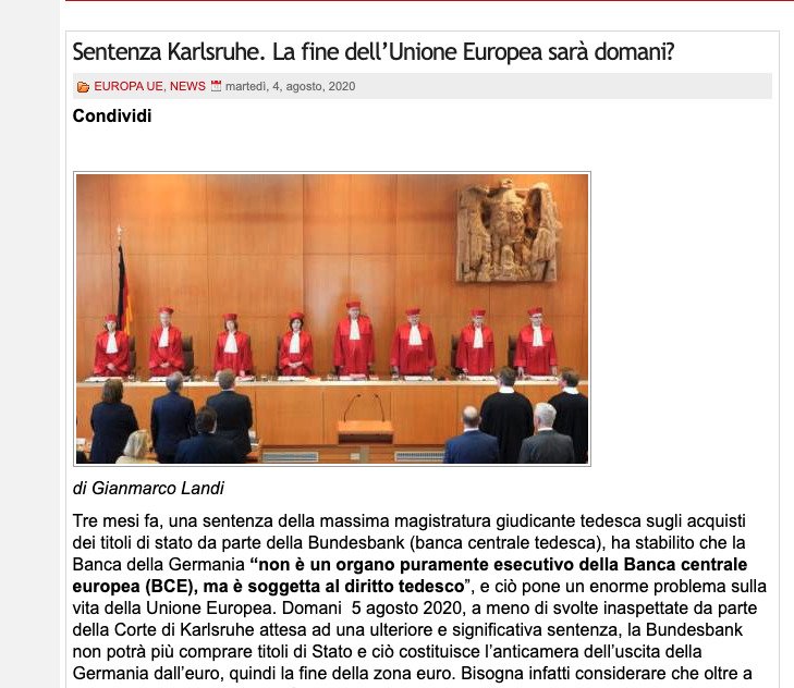 Germania e europa: siamo alla fine?