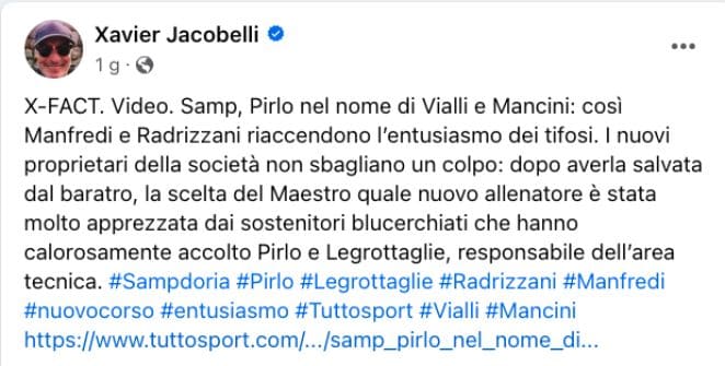 Un Jacobelli a metà