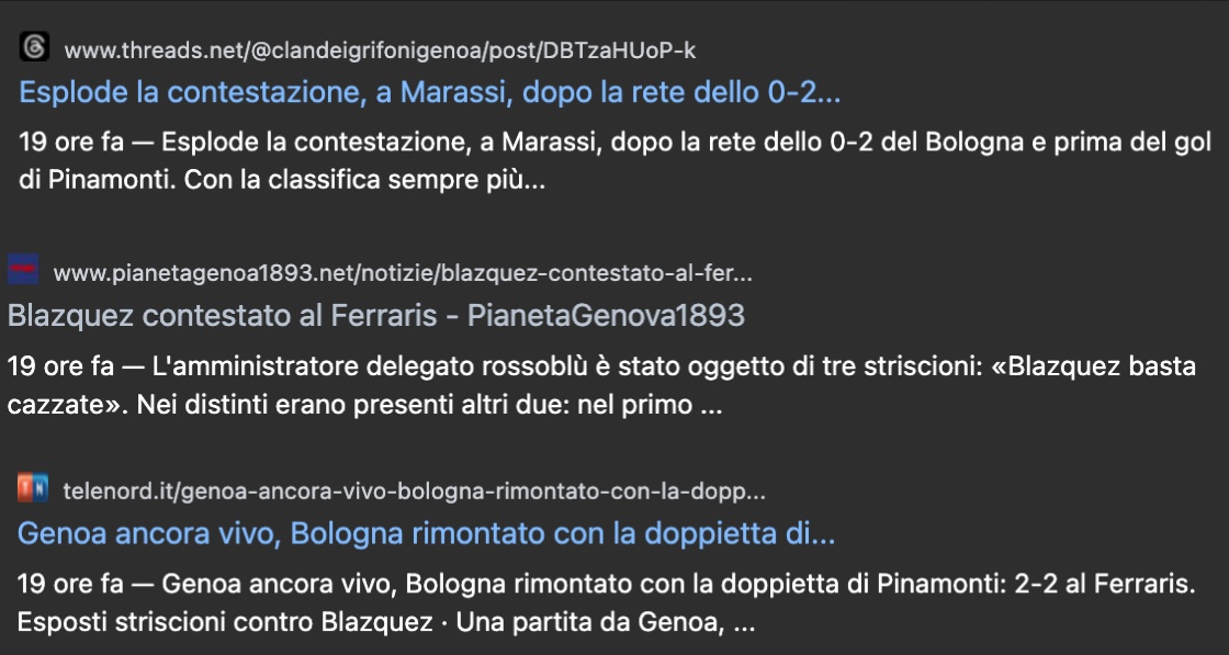 Striscioni, giornali, Zangrillo